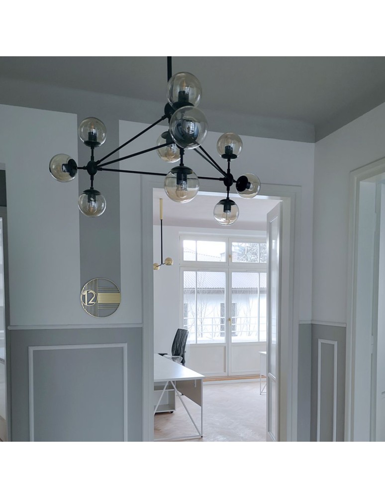 Pendant lamps - Step into Design ASTRIFERO-10 transparent black 90cm pendant lamp (ST-9047-10 transparent) - product kolory-swiatla.pl 8