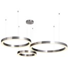 Pendant lamps circles - Step into Design CIRCLE 80 LED brushed nickel pendant lamp 80cm (ST-8848-80 NICKEL) - product 4