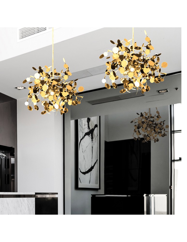 Pendant lamps - MONETTI ST-1675 CHROME chrome 40 cm 5W G9 pendant lamp - product kolory-swiatla.pl 11