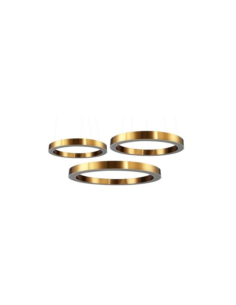 Pendant lamps circles - Step into Design CIRCLE 40+60+80 LED brass pendant lamp on 1 soffit (ST-8848-40+60+80 brass) - product kolory-swiatla.pl 1