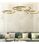 Pendant lamps circles - Step into Design CIRCLE 40+60+80 LED brass pendant lamp on 1 soffit (ST-8848-40+60+80 brass) - product 5