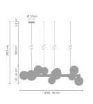 Designer pendant lamps - Step into Design Pendant lamp ORION black 85cm (XC111-850) - product 7