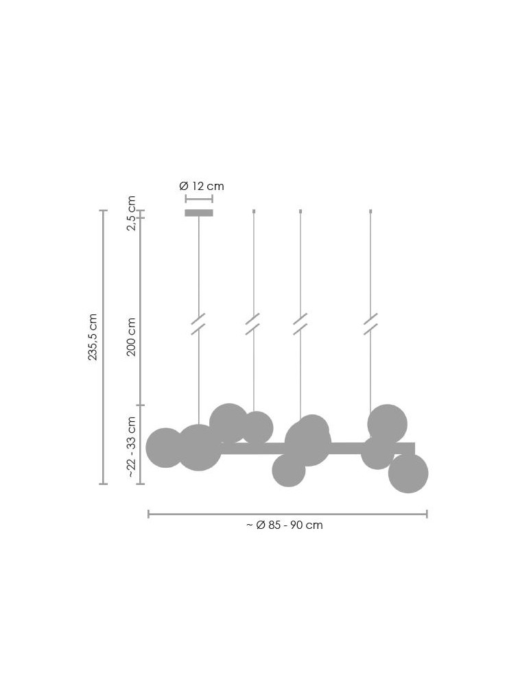 Designer pendant lamps - Step into Design Pendant lamp ORION black 85cm (XC111-850) - product kolory-swiatla.pl 7