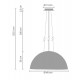 Step into Design Lampa wisząca FROZEN GARDEN czarna błyszcząca 40cm (ST-7049S black shiny)