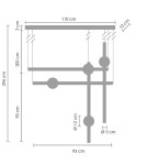 Designer pendant lamps - Step into Design O-LINE S-4 LED brass pendant lamp (ST-1691S-4) - product 5