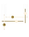 Step into Design O-LINE L-4 LED brass pendant lamp (ST-1691L-4)