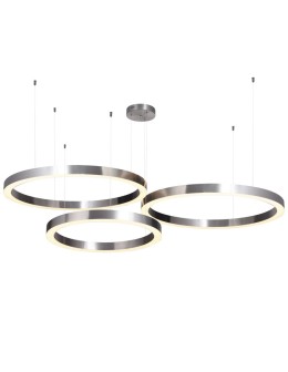 Step into Design CIRCLE 60+80+80 LED pendant lamp in nickel on 1 soffit (ST-8848-60+80+80 nickel)