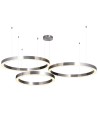 Step into Design CIRCLE 60+80+80 LED pendant lamp in nickel on 1 soffit (ST-8848-60+80+80 nickel)