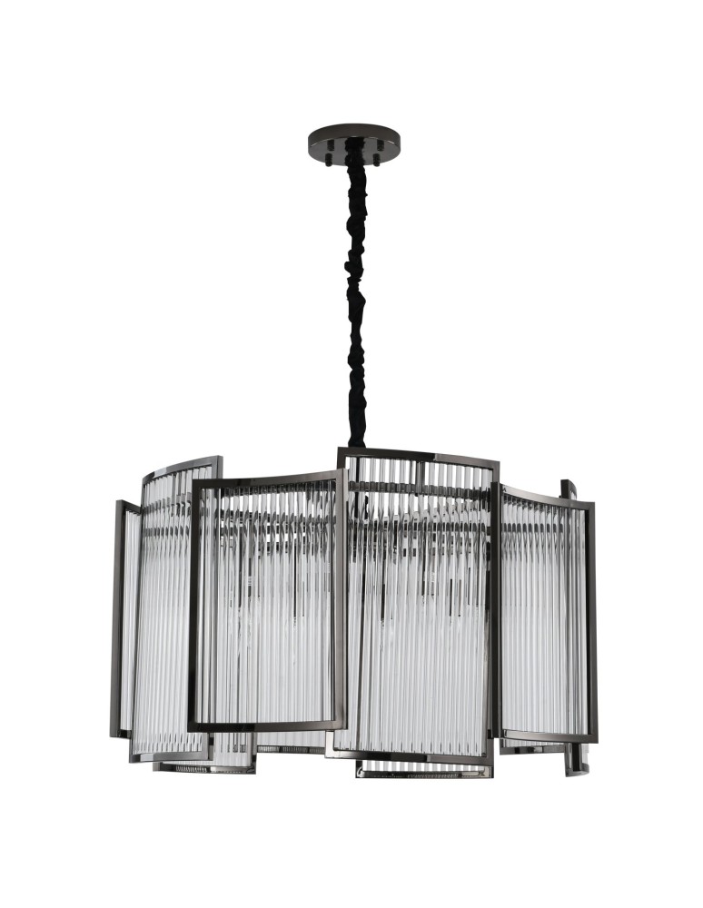 Glamour chandeliers - Step into Design Hanging IMPERIO BLACK 80cm - product kolory-swiatla.pl 2