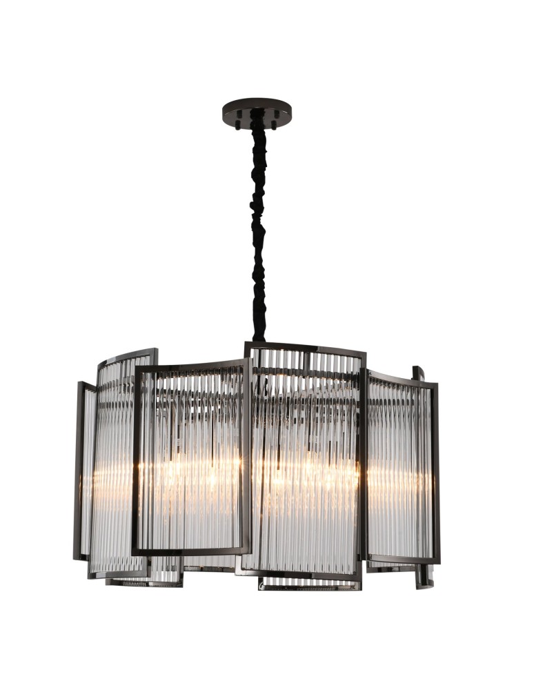 Glamour chandeliers - Step into Design Hanging IMPERIO BLACK 80cm - product kolory-swiatla.pl 3