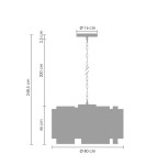 Glamour chandeliers - Step into Design Hanging IMPERIO BLACK 80cm - product 5