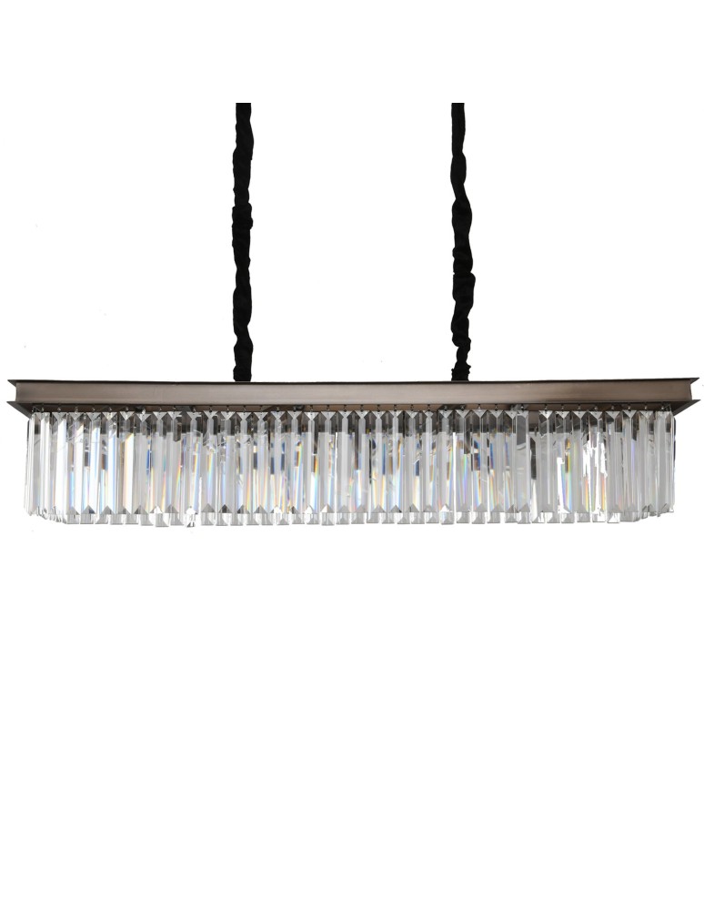 Glamour chandeliers - Step into Design Hanging SPARKLE SINGLE Anthracite 100cm - product kolory-swiatla.pl 1