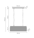 Glamour chandeliers - Step into Design Hanging SPARKLE SINGLE Anthracite 100cm - product 4