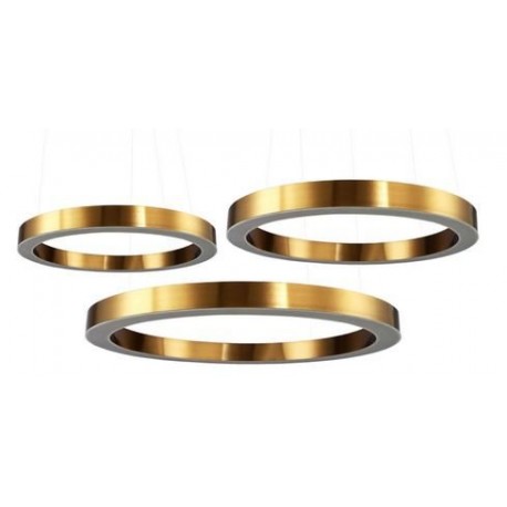 Step into Design Lampa wisząca CIRCLE 60+80+80 LED mosiądz na 1 podsufitce (ST-8848-60+80+80 brass)