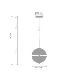 LED pendant lamps - Step into Design Hanging SFERA-1 LED Gold 20cm. - product 6