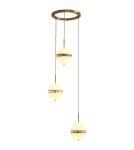 Triple pendant lamps - Step into Design Hanging SFERA-3 LED Gold 50cm - product 2