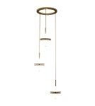 Triple pendant lamps - Step into Design Hanging SFERA-3 LED Gold 50cm - product 3
