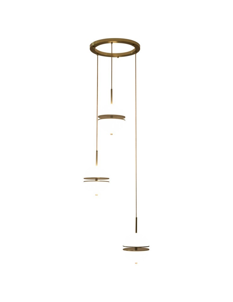 Triple pendant lamps - Step into Design Hanging SFERA-3 LED Gold 50cm - product kolory-swiatla.pl 3