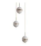 Triple pendant lamps - Step into Design Hanging SFERA-3 LED Gold 50cm - product 4