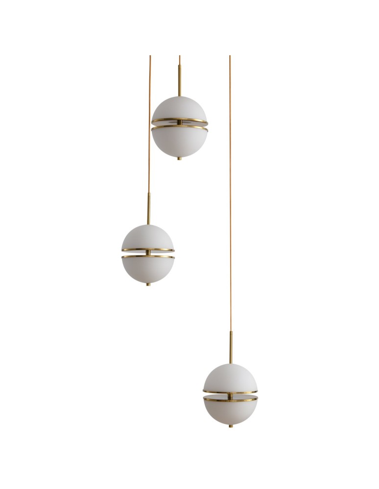 Triple pendant lamps - Step into Design Hanging SFERA-3 LED Gold 50cm - product kolory-swiatla.pl 4