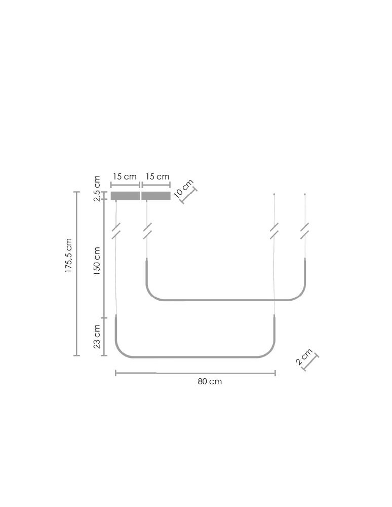 Pendant lamps over the island - Step into Design LED Pendant Lamp MINIMA-2 Black 80cm.  - product kolory-swiatla.pl 6