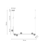 Pendant lamps - Step into Design Hanging SIMPLY Black 90cm - product 6