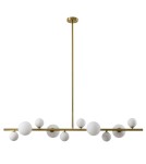 Pendant lamps - Step into Design Hanging MILKY DROP Gold 120cm. - product 1