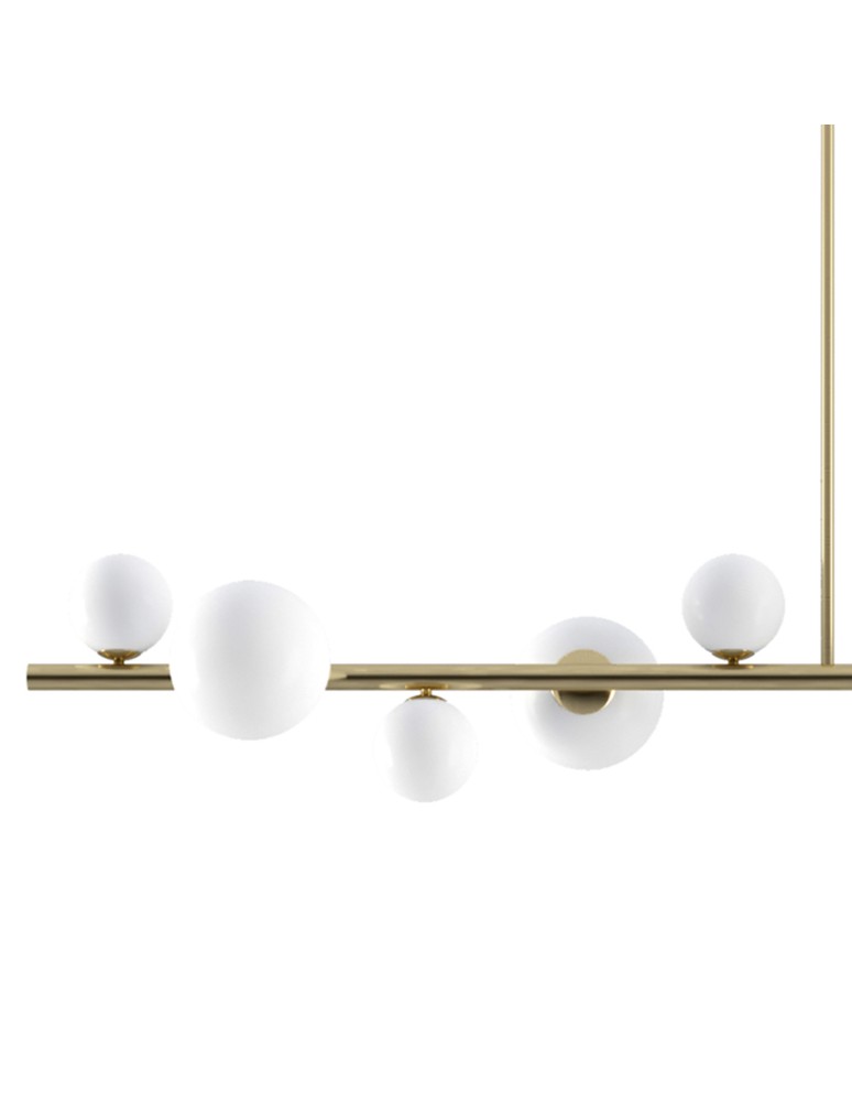 Pendant lamps - Step into Design Hanging MILKY DROP Gold 120cm. - product kolory-swiatla.pl 3