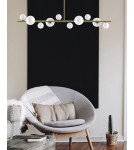 Pendant lamps - Step into Design Hanging MILKY DROP Gold 120cm. - product 9