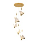 Designer pendant lamps - Step into Design LED Pendant Lamp BEE LAMP 5 Gold 45cm. - product 1