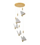 Designer pendant lamps - Step into Design LED Pendant Lamp BEE LAMP 5 Gold 45cm. - product 3