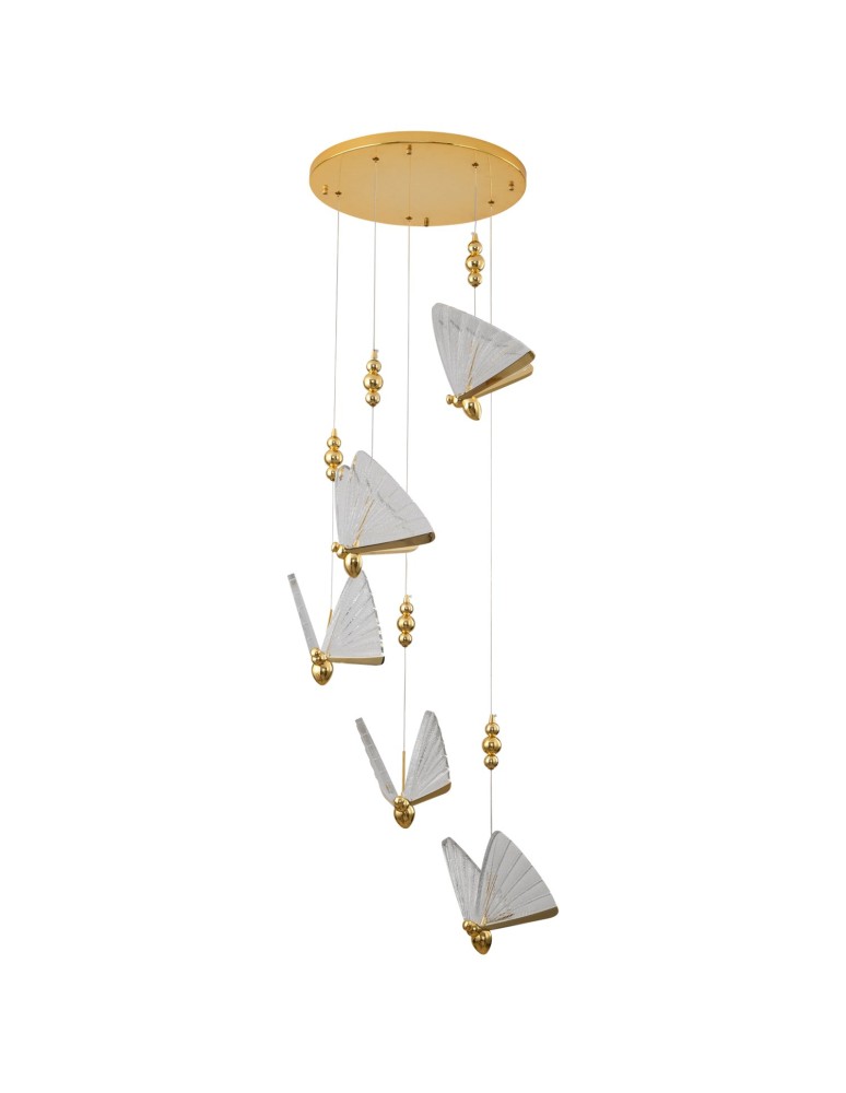 Designer pendant lamps - Step into Design LED Pendant Lamp BEE LAMP 5 Gold 45cm. - product kolory-swiatla.pl 3