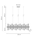 LED pendant lamps - Step Into Design ARCTIC LED 100cm 52W 4200lm 3000K Black MP0099 - product 12