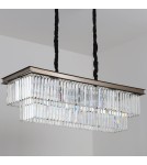 Glamour chandeliers - Step into Design Hanging SPARKLE DOUBLE Anthracite 100cm - product 1