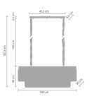 Glamour chandeliers - Step into Design Hanging SPARKLE DOUBLE Anthracite 100cm - product 6