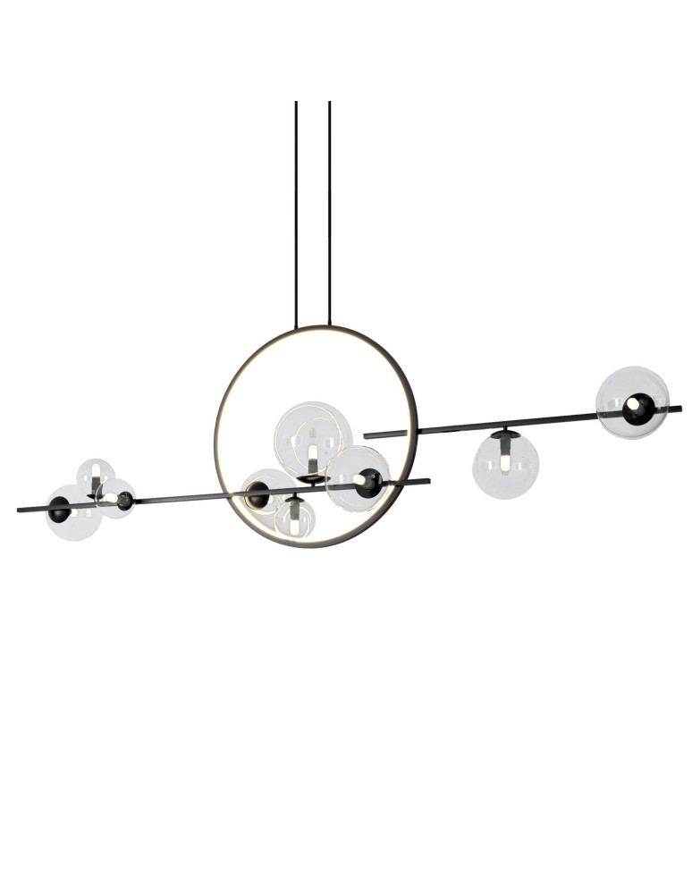 Pendant lamps - Step into Design Hanging ORION DOUBLE Black 145cm  - product kolory-swiatla.pl 1