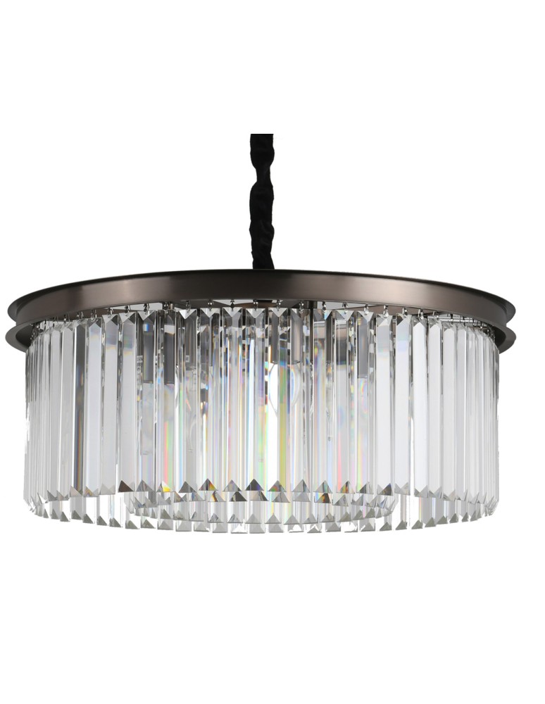 Glamour chandeliers - Step into Design Hanging SPARKLE ROUND Anthracite 60cm - product kolory-swiatla.pl 2
