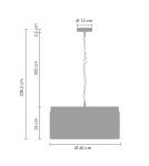 Glamour chandeliers - Step into Design Hanging SPARKLE ROUND Anthracite 60cm - product 3