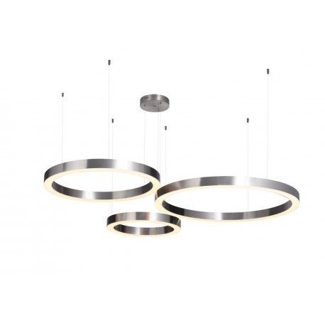 Step into Design Lampa LED CIRCLE 40+60+80cm Szczotkowany Nikiel