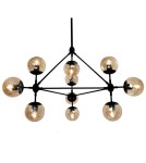 Pendant lamps - Step into Design ASTRIFERO-10 amber black 90cm pendant lamp (ST-9047-10 amber) - product 1