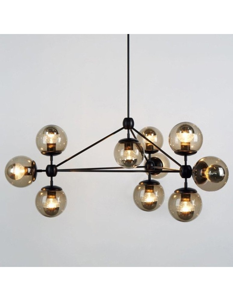 Pendant lamps - Step into Design ASTRIFERO-10 amber black 90cm pendant lamp (ST-9047-10 amber) - product kolory-swiatla.pl 3
