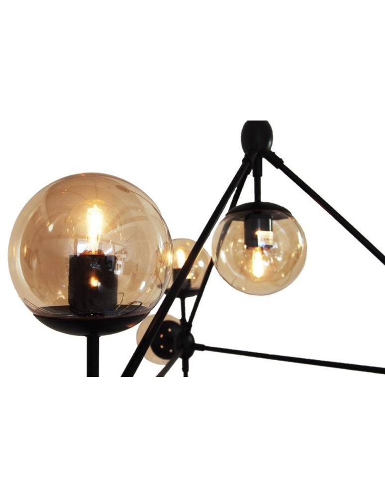 Pendant lamps - Step into Design ASTRIFERO-10 amber black 90cm pendant lamp (ST-9047-10 amber) - product kolory-swiatla.pl 5