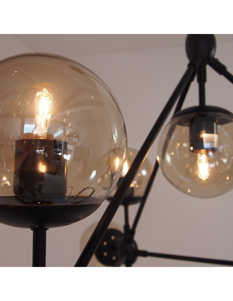 Pendant lamps - Step into Design ASTRIFERO-10 amber black 90cm pendant lamp (ST-9047-10 amber) - product kolory-swiatla.pl 6