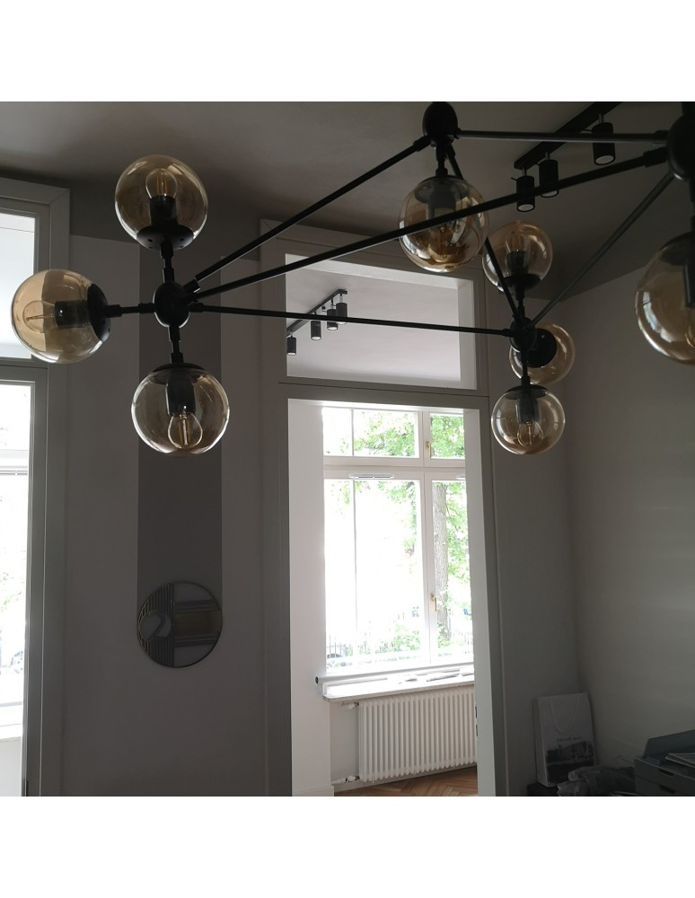 Pendant lamps - Step into Design ASTRIFERO-10 amber black 90cm pendant lamp (ST-9047-10 amber) - product kolory-swiatla.pl 9