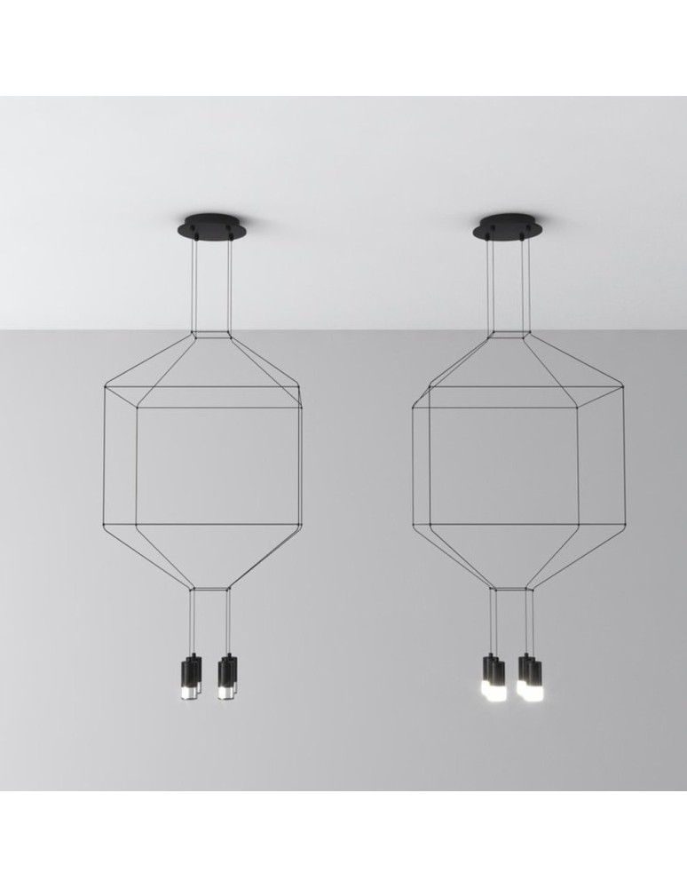 Designer pendant lamps - Step into Design LINEA-4 pendant lamp black 45 cm ST-5961-4 - product kolory-swiatla.pl 2