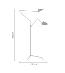 Loft floor lamps - industrial - Step into Design CRANE-3F standing lamp black 210 cm F8703 - product 11