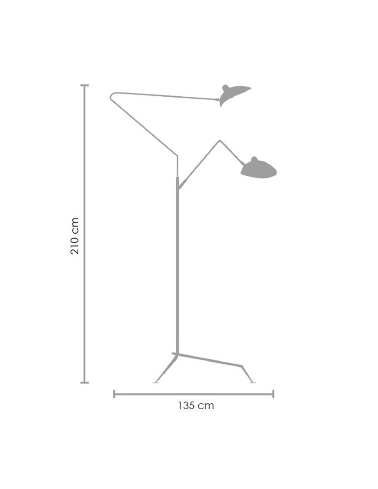 Loft floor lamps - industrial - Step into Design CRANE-3F standing lamp black 210 cm F8703 - product kolory-swiatla.pl 11