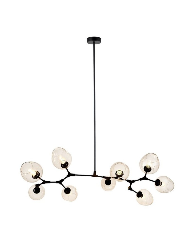 Pendant lamps - Step into Design MODERN ORCHID-9 pendant lamp transparent black 150 cm ST-1232-9 TRANSPARENT - product kolory-swiatla.pl 2