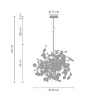 Pendant lamps - Step into Design Hanging MONETTI Gold 40cm - product 12