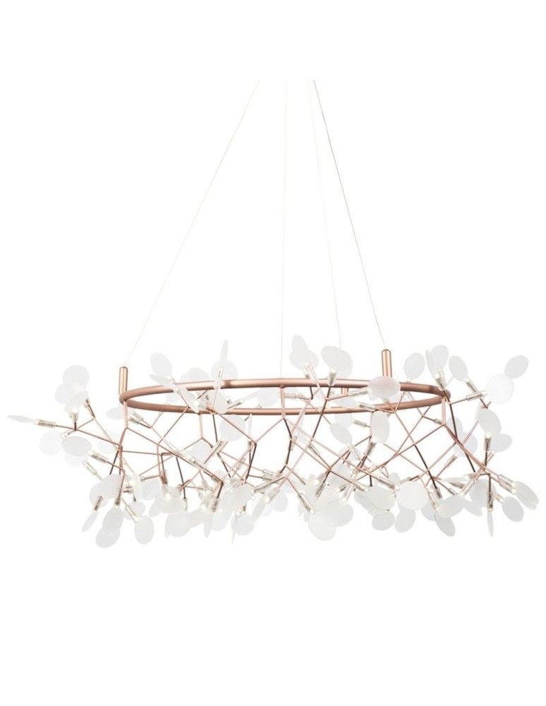 Designer pendant lamps - Step into Design Hanging CHIC BOTANIC-80 LED Copper 80cm - product kolory-swiatla.pl 1